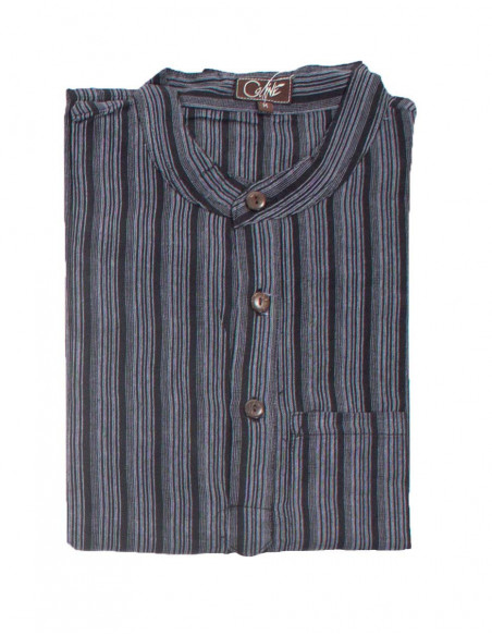 Cotton gent shirt with stripes and short