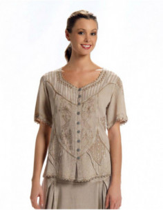 Rayon mosscrepe blouse with... 2