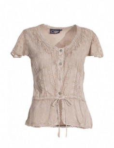 Rayon blouse with short... 2