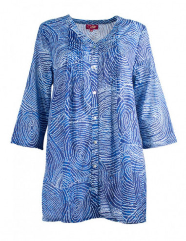 Chemisier voile de coton à boutonner