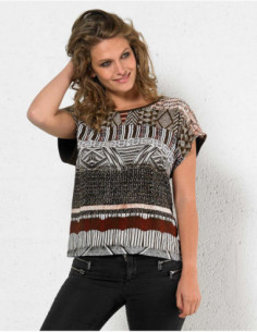 Viscose blouse printed