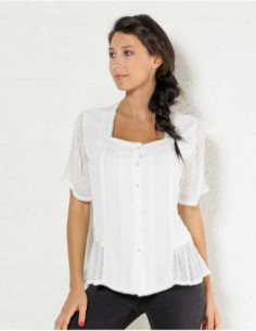 Short sleeve lace blouse