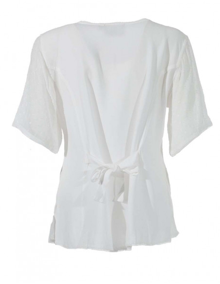 Short sleeve lace blouse