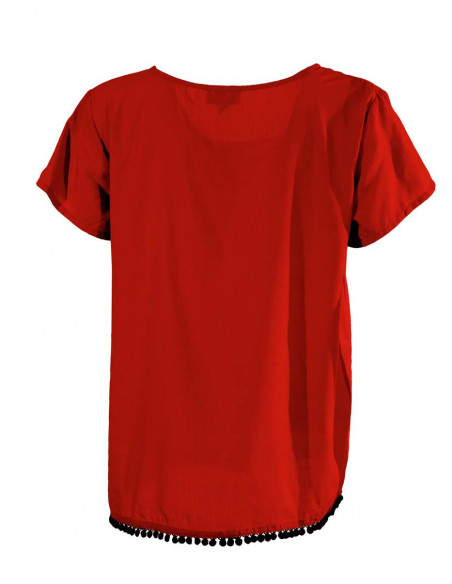 Rayon blouse with embroideries