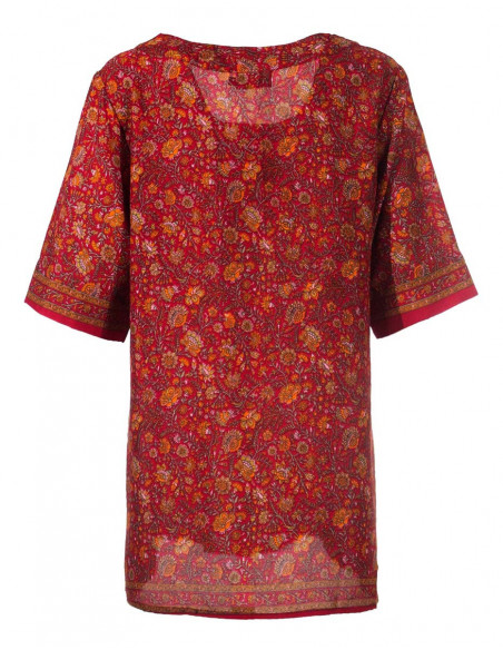 Blouse femme polyester imprimé sari