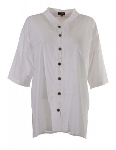 chemise à boutons unie blanche pour homme