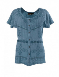 Chemisier femme viscose avec broderies 2