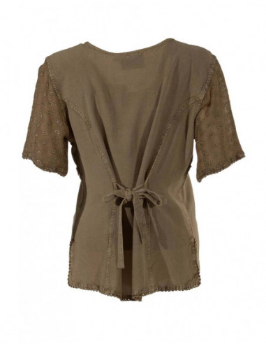 Short sleeve viscose blouse