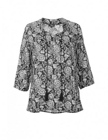 Blouse with small white flowers