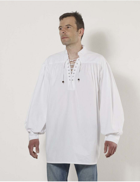 Chemise medievale homme à lacet