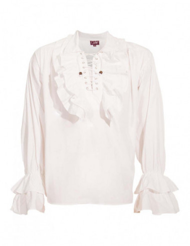 Chemise théatre blanche jabot