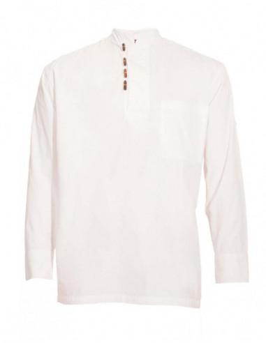 Chemise grand pere blanche coton