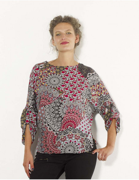 Top femme aux motifs ethniques