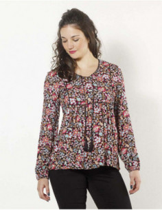 Blouse femme printannière à manches longues