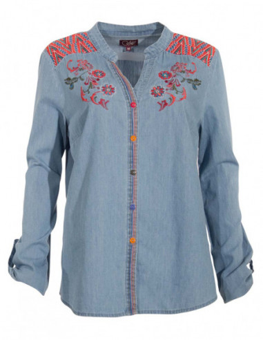 Chemisier femme en jean cheap