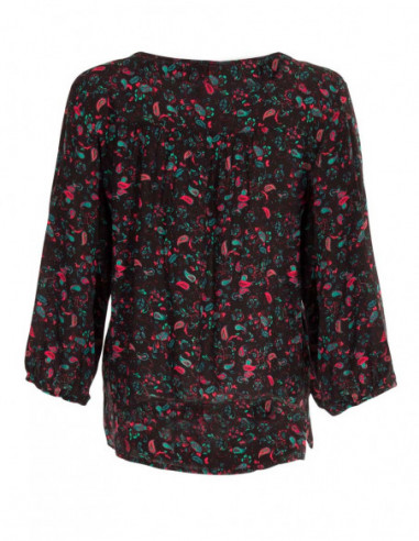 black blouse for women with long sleeves
