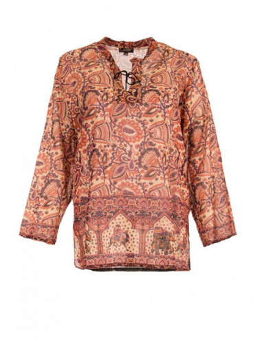 Blouse ton marrons indienne pour femme