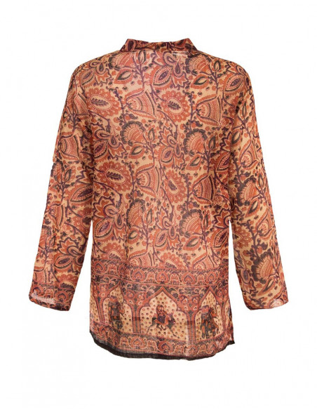 Chemisier manches longues léger pour femme de style indien