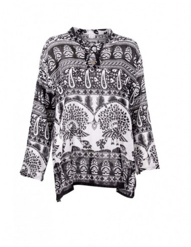 Blouse indienne pour femme tons marrons