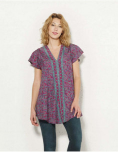 Blouse femme polyester orientale légère et douce