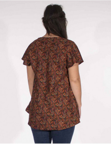 Blouse femme polyester sari orientale légère 