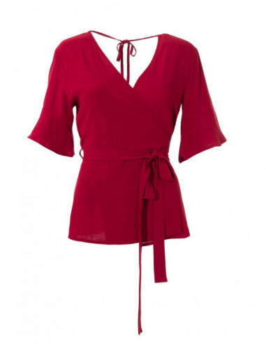 Feminine and flared wrap top