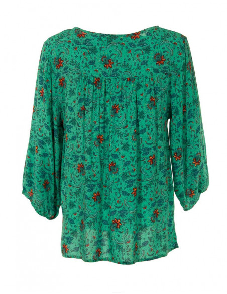 Chemisier menthe manche 3/4 femme