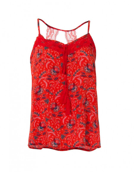 Lingerie spirit top in lace and flowers