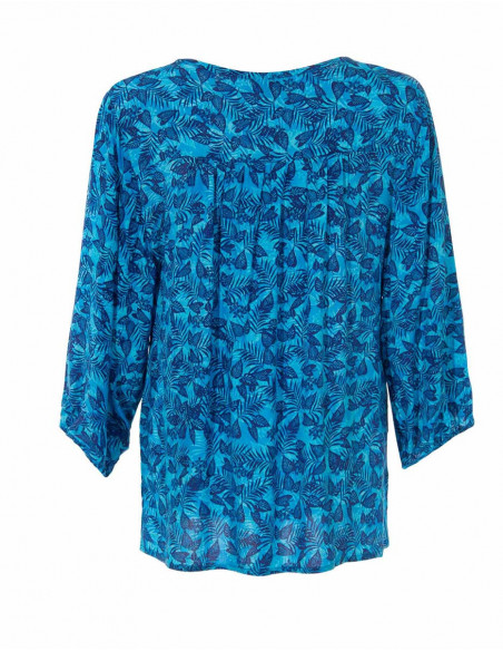 Blouse femme bleue