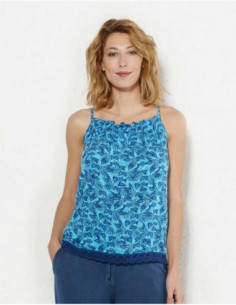 Lingerie top with tropical...