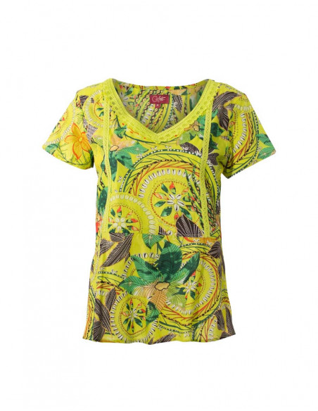 Coloured seashell print top