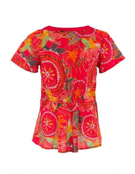 Coloured seashell print top