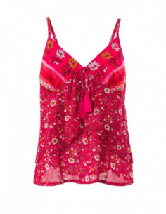 débardeur pure visocse imprimé fleurs couleur fushia 2