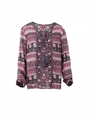 Blouse femme manches longues bohème 