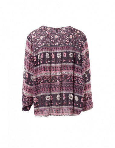 Chemisier viscose manches longues bohème 