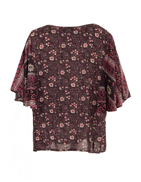 Women's printed blouse with 3/4 sleeves