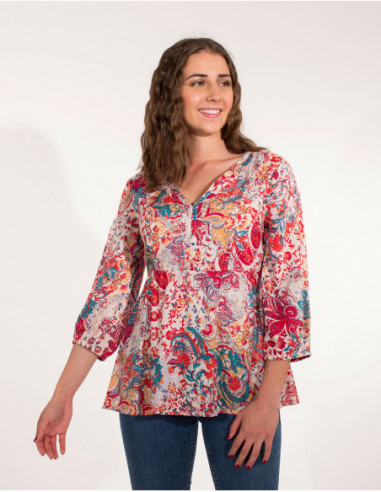 Blouse femme fleurie