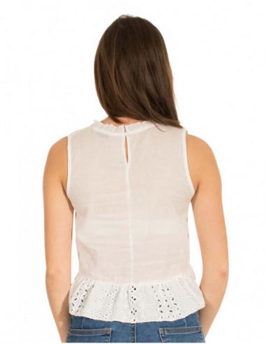 Frills Tank in White Frills Tank in White
