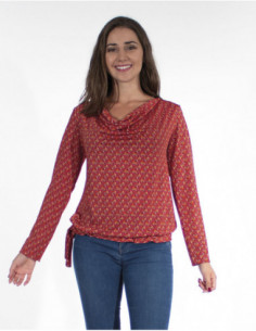 Blouse manches longues imprimé graphique 2