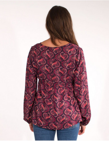 Romantic Cashmere Print Blouse