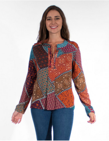 Nomad Style Colorful Blouse