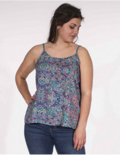 Women's sari print tank top 2