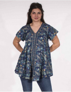 Blouse fleurie femme ronde 2