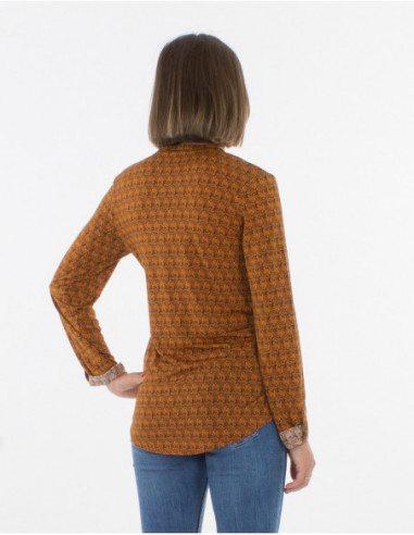 Women's flowing V-neck blouse