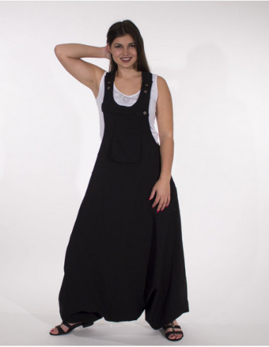 Lady cotton jumpsuit 3/4