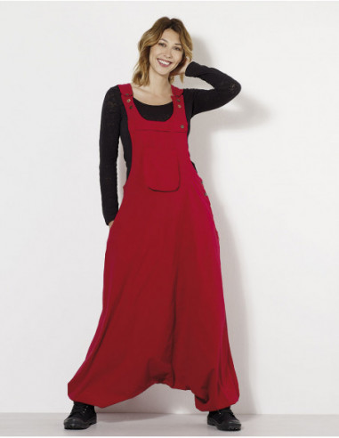Lady cotton jumpsuit 3/4