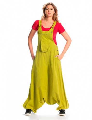 Lady cotton jumpsuit 3/4