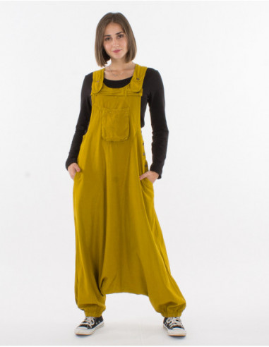 Lady cotton jumpsuit 3/4