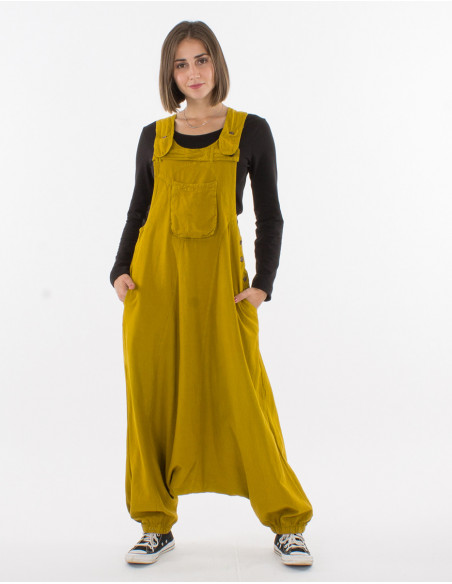 Lady cotton jumpsuit 3/4