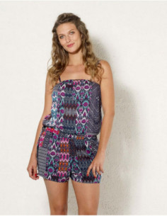 Combishort bohème patch d'été